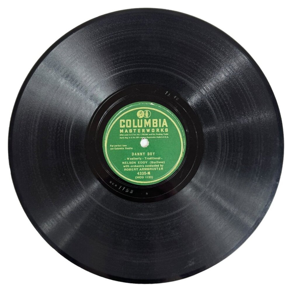 Nelson Eddy - Danny Boy / The Old Refrain - 4335-M Columbia 78rpm 10" Shellac